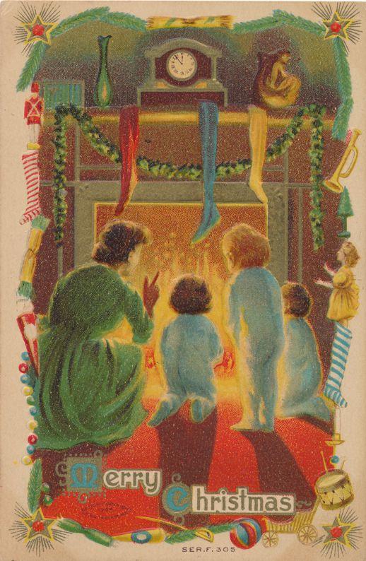 Christmas Greetings - Children Fireplace Stockings - Taggart - DB