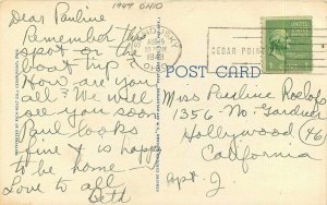 Cedar Point Lake Erie Ohio Rich Holt Teich Inlet Trail 1949 Postcard 20-3445