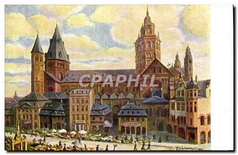 Old Postcard Mainz Der Dom