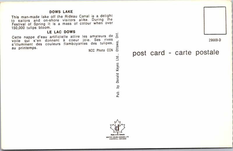 Postcard BOAT SCENE Ottawa Ontario ON AN3677