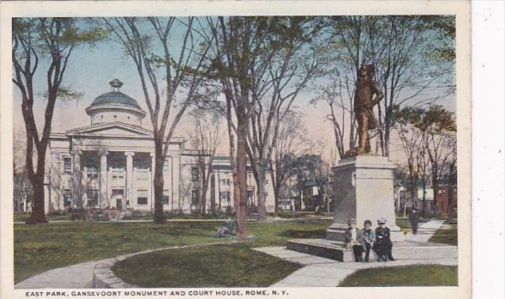 New York Rome East Park Gansevoort Monument and Court House Curteich