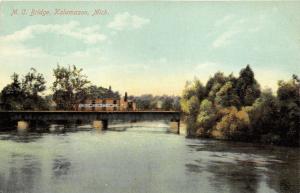 Kalamazoo Michigan~Michigan Central Railroad Bridge Spanning River~1910 Postcard