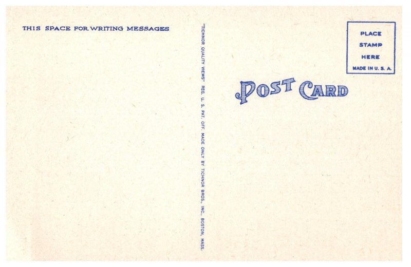 High Rock Tower Lynn MA Scenic View Vintage Postcard Tichnor Bros