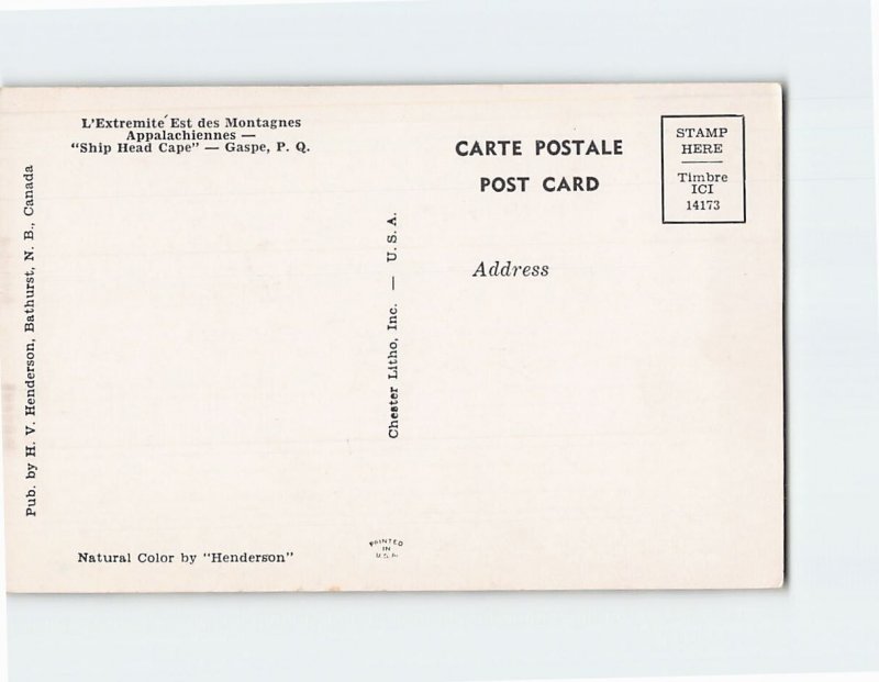 Q-07400 Ship Head Cape Gaspe Quebec Canada