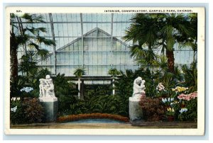 c1920s Interior Conservatory Garfield Park Chicago IL Posted Postcard