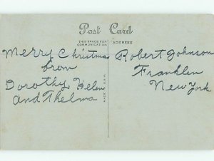 Divided-Back christmas TWO PRETTY BIRDS BY THEIR NEST v2282