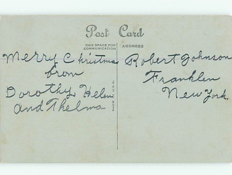 Divided-Back christmas TWO PRETTY BIRDS BY THEIR NEST v2282