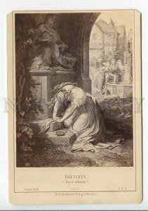 3185798 GOETHE Gretchen PRAY by KAULBACH vintage CABINET Card