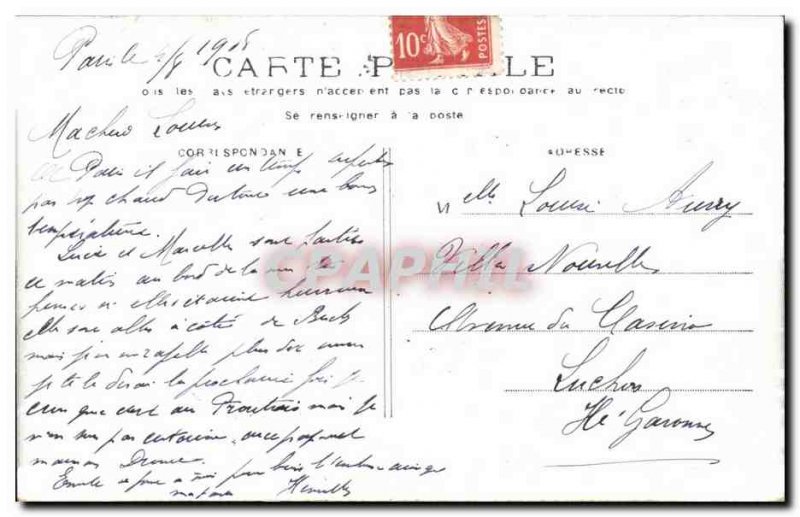 Paris Buttes Chaumont Old Postcard