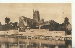 Worcestershire Postcard - Worcester Cathedral from South West - Ref 11191A