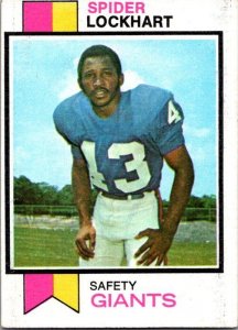 1973 Topps Football Card Spider Lockhart New York Giants sk2417
