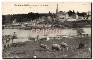 chateau la Valliere Old Postcard General view (sheep)