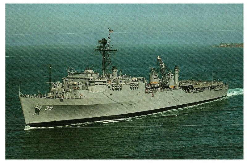 USS Mount Vernon LSD-39 Mickey Vee San Diego Homeport Postcard 