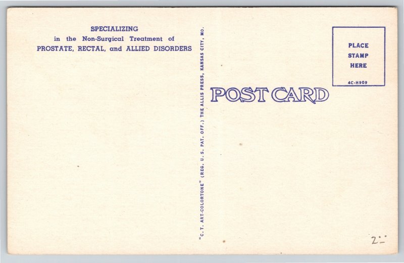 Excelsior Springs Missouri~Air View Excelsior Institute~Vintage Linen Postcard