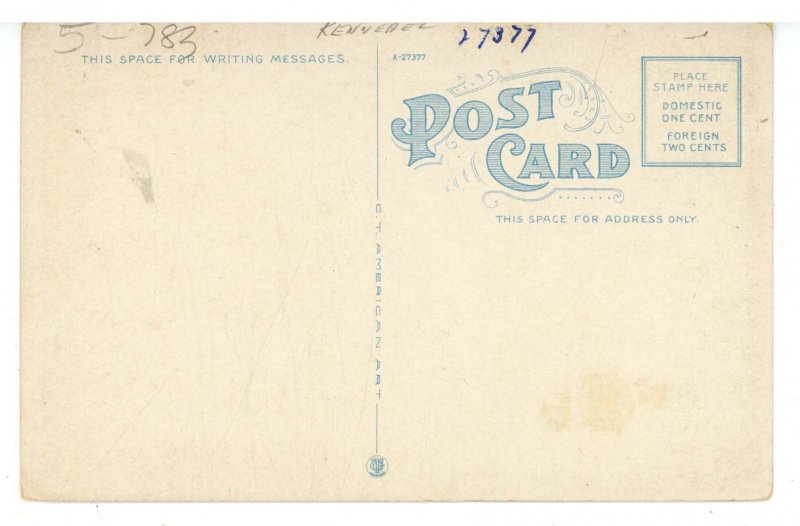 ME - Augusta. Water Street looking North ca 1925