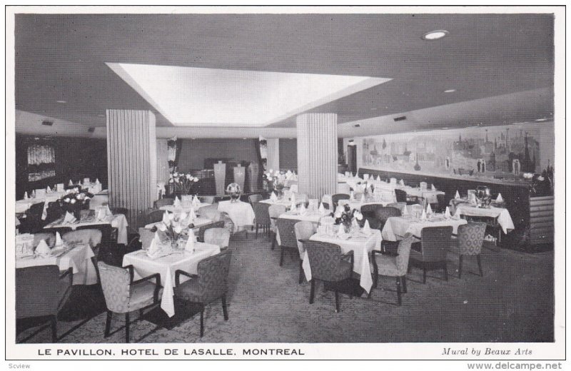 Le Pavillon, Interior View, Hotel De Lasalle, MONTREAL, Quebec, Canada, 40-60's