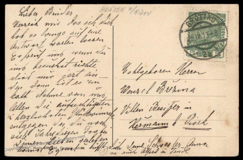 Germany 1913 Zeppelin Airship Grottau Boehmen Austria Stamp Cover Used 79212