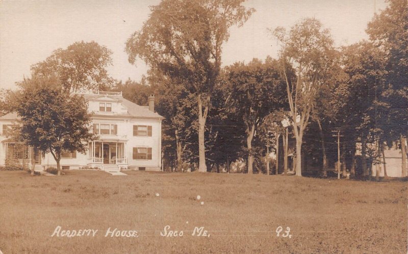 SACO MAINE ME~ACADEMY HOUSE~1910s REAL PHOTO POSTCARD