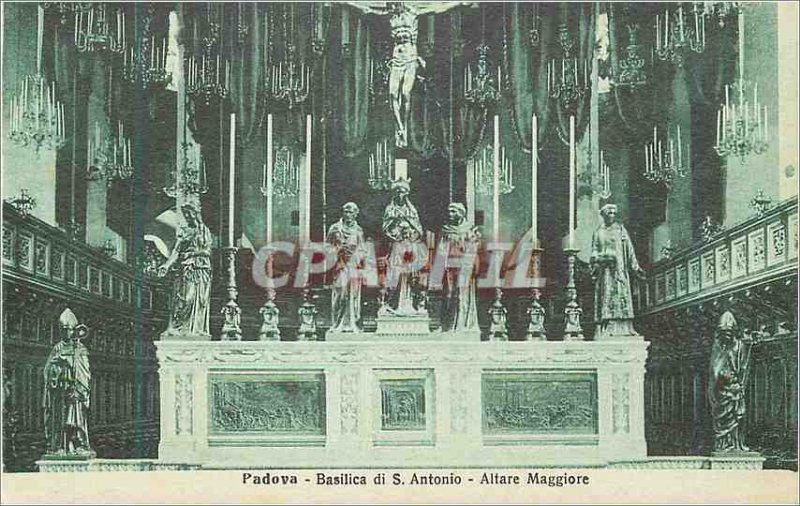 Old Postcard Padova Basilica di S Antonio Altare Maggiore