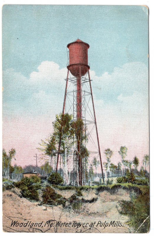 Woodland, Me, Water Tower at Pulp Mills