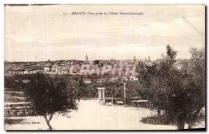 Old Postcard Meknes View from the transatlantic hotel