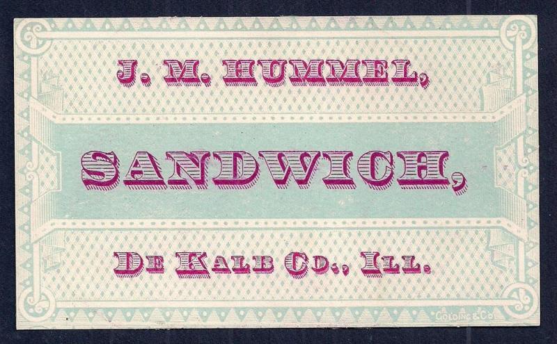 VICTORIAN TRADE CARD JM Hummel Machinery