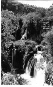 Vtg RPPC SD South Dakota Spearfish Canyon Rough Lock Falls Waterfall Postcard