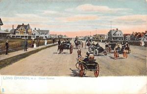 Long Branch New Jersey Ocean Avenue Street Scene Antique Postcard K100029