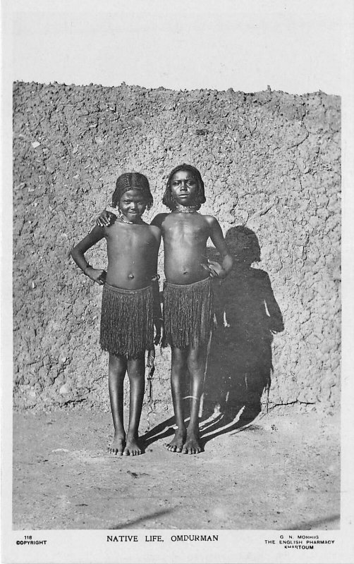 US5384 native life omdurman children  real photo sudan africa