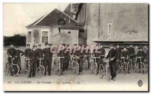 Old Postcard La Fleche The prytaneum cyclists Velo Cycle Cycling