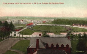 Vintage Postcard Pratt Athletic Field International YMCA College Massachusetts