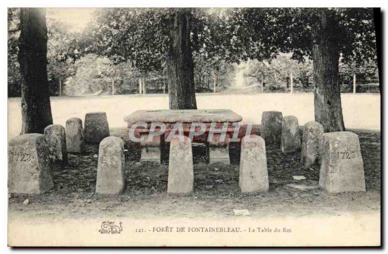 Old Postcard Foret De Fontainebleau The king's table