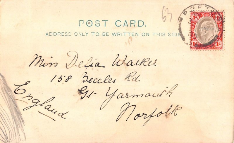 B079 South Africa 1906 Native Boys Umbrella Young frolicsome Ethnic postcard