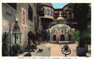 Vintage Postcard Garden of the Bells Mission Inn Collection Riverside California