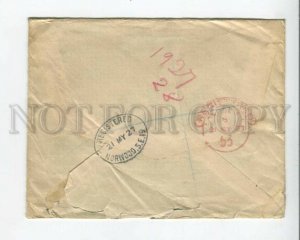 3169178 REGISTERED Letter Cover 1927 BATUM LONDON Gold Standard