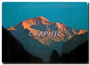 Modern Postcard Jungfrau Sonnenuntergang