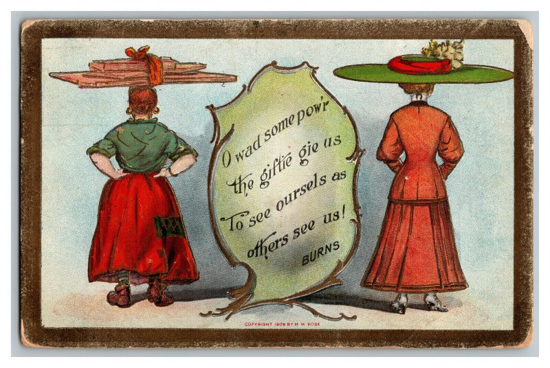 1908 Postcard O Wad Some Pow'r The Giftie Gie Us Vintage Standard View Card 