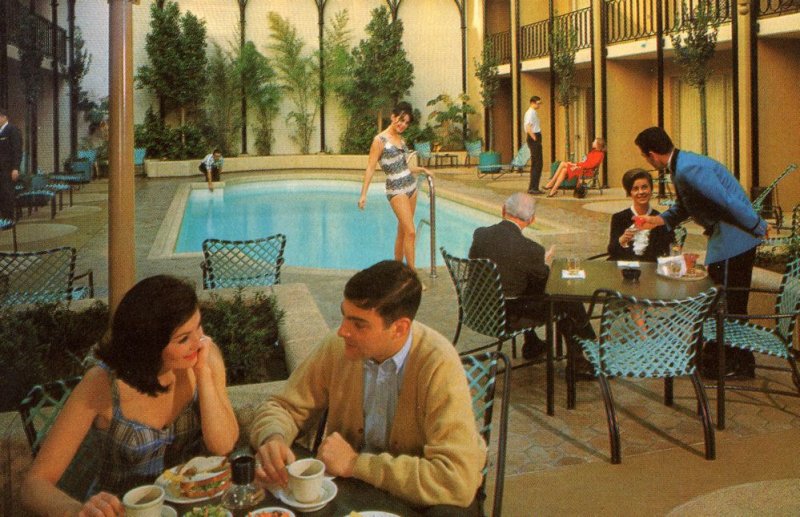 The Handlery Motor Inn San Francisco Swimming Pool USA Postcard