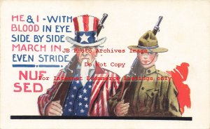 Bernhardt Wall, World War Patriotic Propaganda, Uncle Sam with Soldier