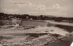 Vintage Postcard 1908 Libby Dingley's Dam Scenic View Lewiston, Maine ME