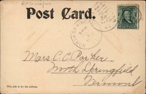 Nobleboro ME Post Office & RFD Mail Wagon 1907 Used Postcard