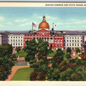 1933 Boston, Mass. Boston Common & State House Federal Charles Bulfinch MA A251