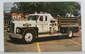 Reisterstown Md Fire Department Engine 2 Postcard O2