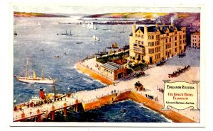 UK - England, Falmouth. The King's Hotel, Harbour & Sea View