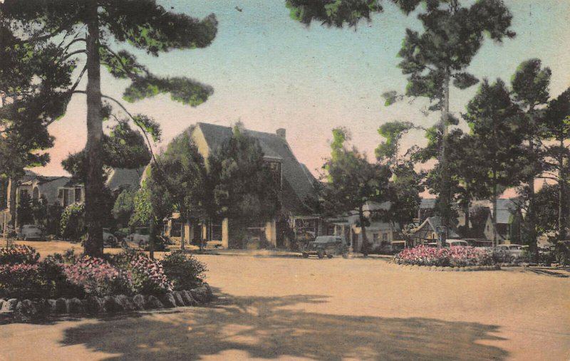 Unique Carmel Shops, Carmel-By-The-Sea, CA, Early Hand Colored Postcard, Unused 