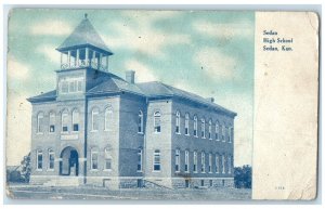 c1940 Sedan High School Exterior Building Sedan Kansas Vintage Antique Postcard