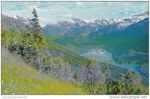 Canada British Columbia Cheakamus Lake From Whistler Mountain Garibaldi Provi...