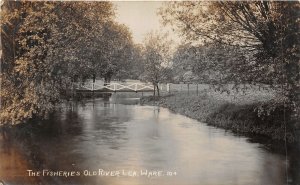 uk52599 fisheries old river lea ware real photo  uk Hertfordshire