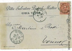 03018 CARTOLINA d'Epoca - REGGIO CALABRIA: GIOIA TAURO 1895