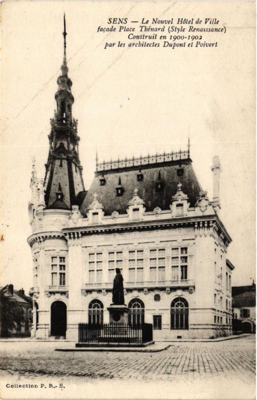 CPA SENS - Le Nouvel Hotel de Ville - facade Place Thénard (Style .. (656996)